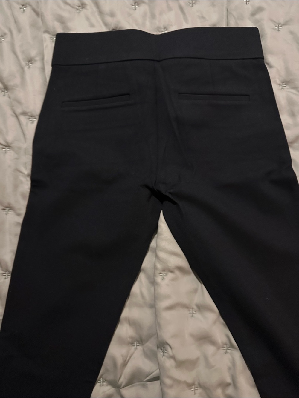NWT Ann Taylor Black Ponte Side-Zip Slim Pants - Picture 4 of 9